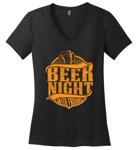 Beer Night with Friends Women's V-Neck Top