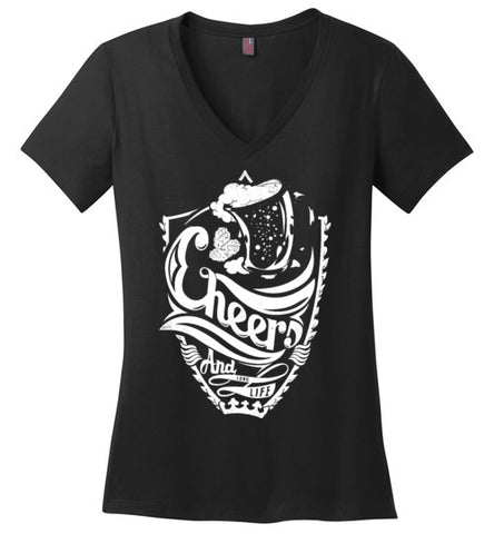 CHEERS Women's V-Neck Tee
