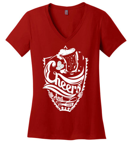 CHEERS Women's V-Neck Tee