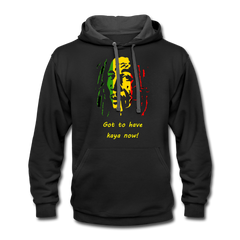 Bob Marley "Kaya"  Contrast Hoodie (UNISEX) - black/asphalt