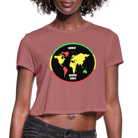 World Reggae Vibes Women's Cropped T-Shirt - mauve