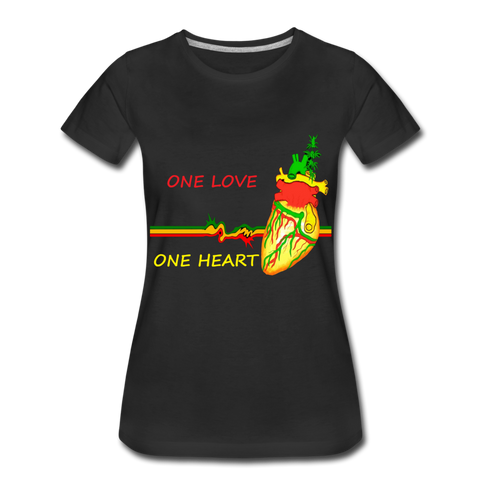 One Love One Heart Women’s  T-Shirt - black