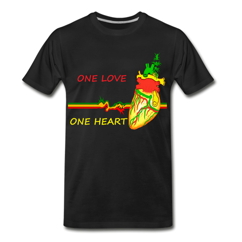 One Love One Heart Men's Tee - black