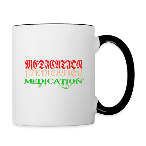 Medication Contrast Coffee Mug - white/black