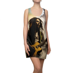 Rock the Stage with Our Bob Marley Guitar Dress in a Cloud of Smoke