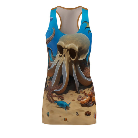 Deep Blue Ocean Vibe  Racerback Dress