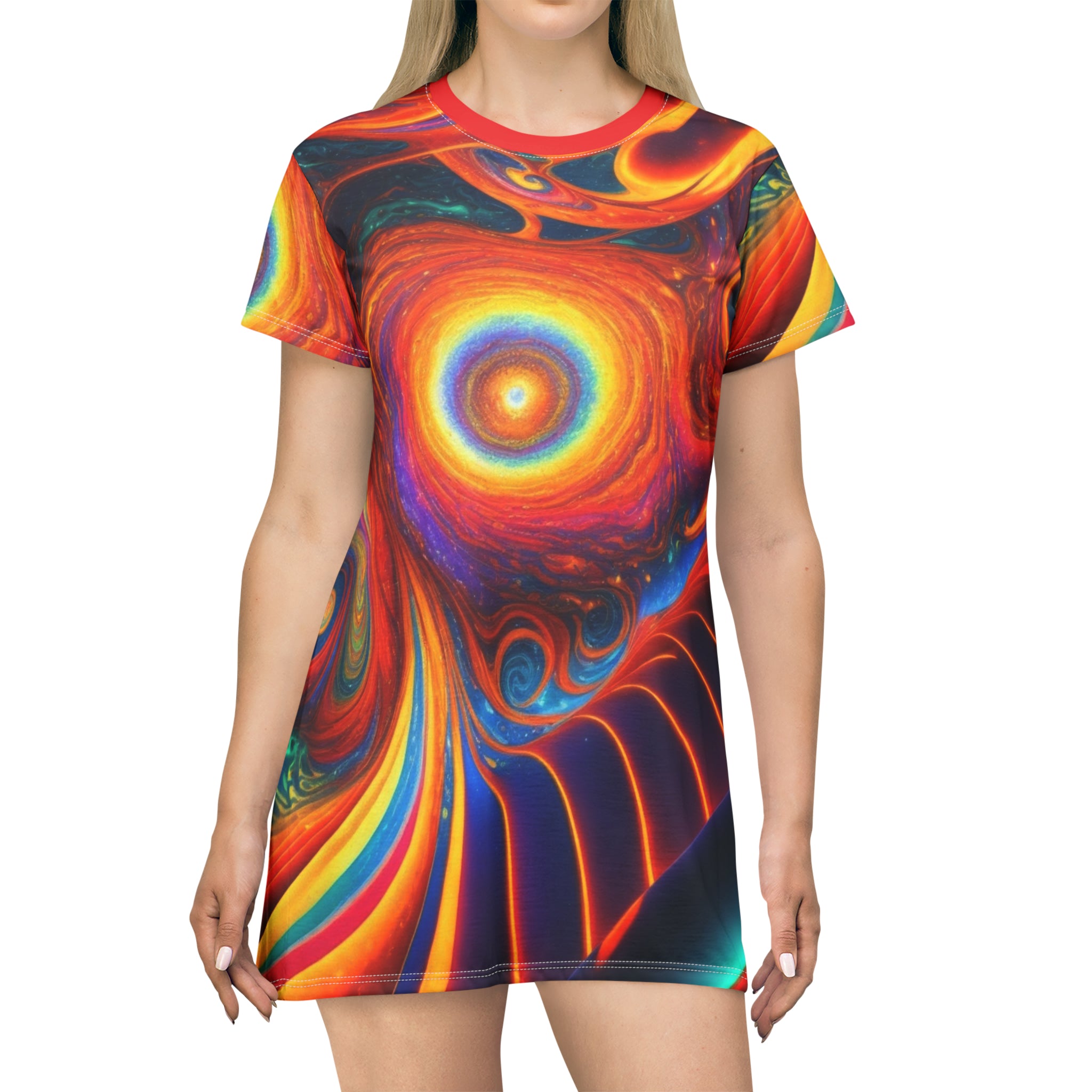 Cosmic Tie Die T-Shirt Dress