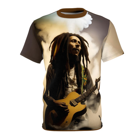 Rock the Stage: Embrace the Spirit of Bob Marley with This Smoke-Filled T-Shirt!