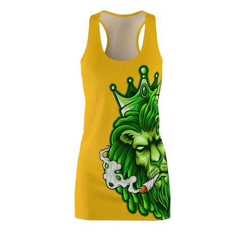 Racerback Dress - Yellow Rasta Vibes Midi Dress
