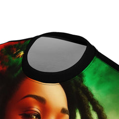 Unite with Rasta Vibes: Rasta Gal Tee for Reggae Lovers!