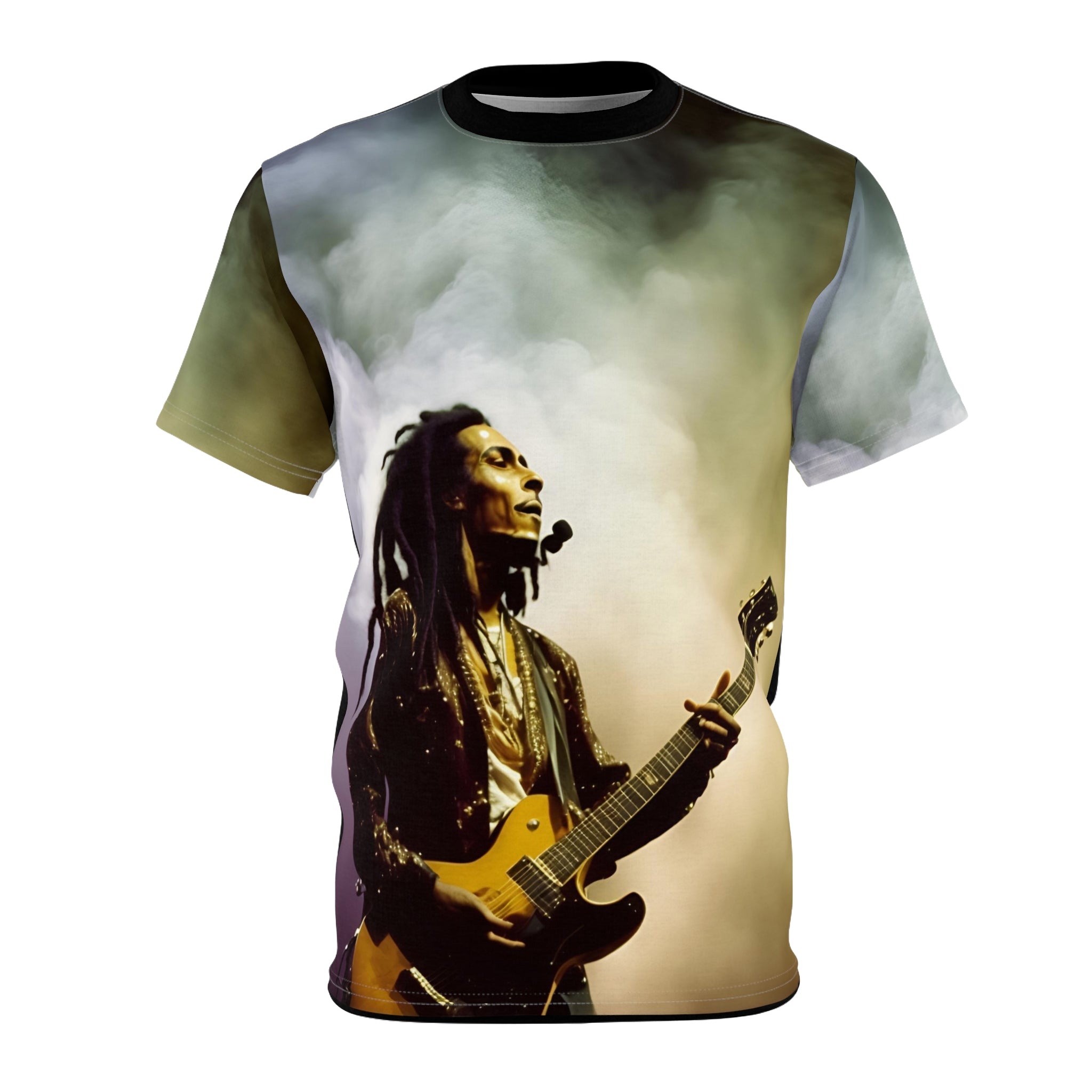 Unleash the Legend: Bob Marley T-Shirt with an Iconic Guitar Performance!