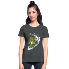 Women's Surfing High V-Neck T-Shirt - deep heather