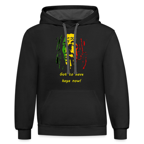 Kaya  Contrast Hoodie (UNISEX) - black/asphalt