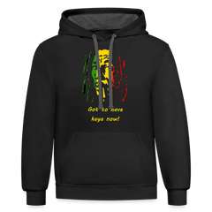 Kaya  Contrast Hoodie (UNISEX) - black/asphalt