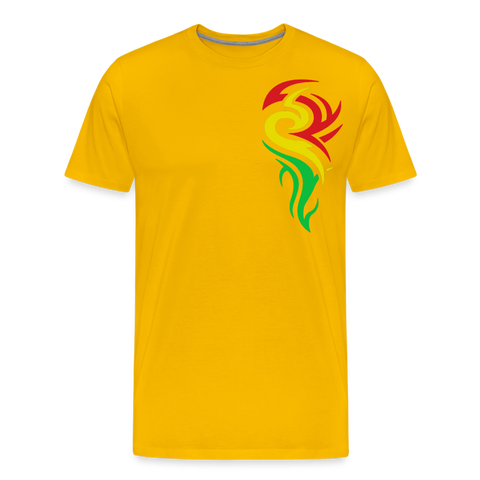 Men's Tribal Style T-Shirt - sun yellow