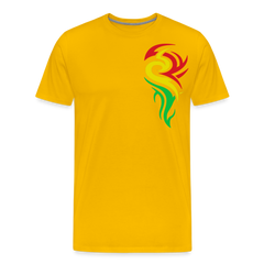 Men's Tribal Style T-Shirt - sun yellow