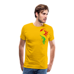 Men's Tribal Style T-Shirt - sun yellow