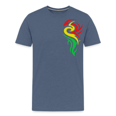 Men's Tribal Style T-Shirt - heather blue