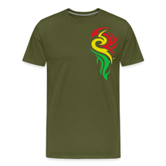 Men's Tribal Style T-Shirt - olive green