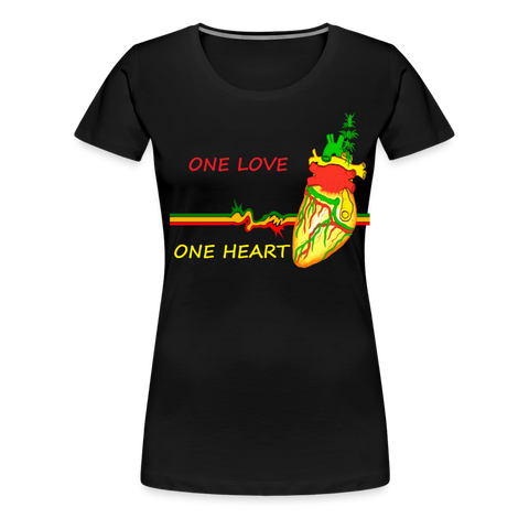 One Love One Heart Women’s  T-Shirt - black