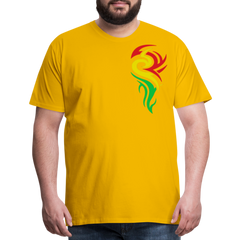 Men's Tribal Style T-Shirt - sun yellow