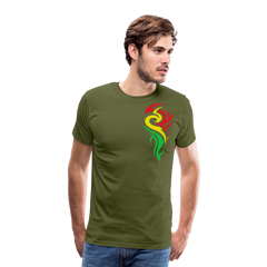 Men's Tribal Style T-Shirt - olive green