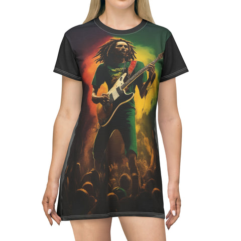 Bob Marley on stage T-Shirt Dress