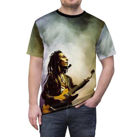 Unleash the Legend: Bob Marley T-Shirt with an Iconic Guitar Performance!