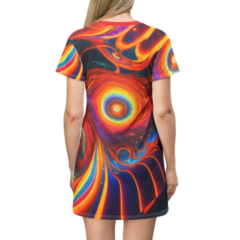 Cosmic Tie Die T-Shirt Dress