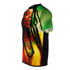 Unite with Rasta Vibes: Rasta Gal Tee for Reggae Lovers!