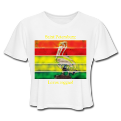 Saint Petersburg Loves Reggae Cropped T-Shirt - white