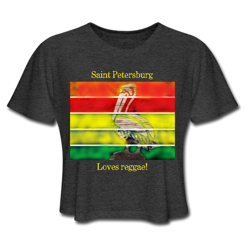 Saint Petersburg Loves Reggae Cropped T-Shirt - deep heather