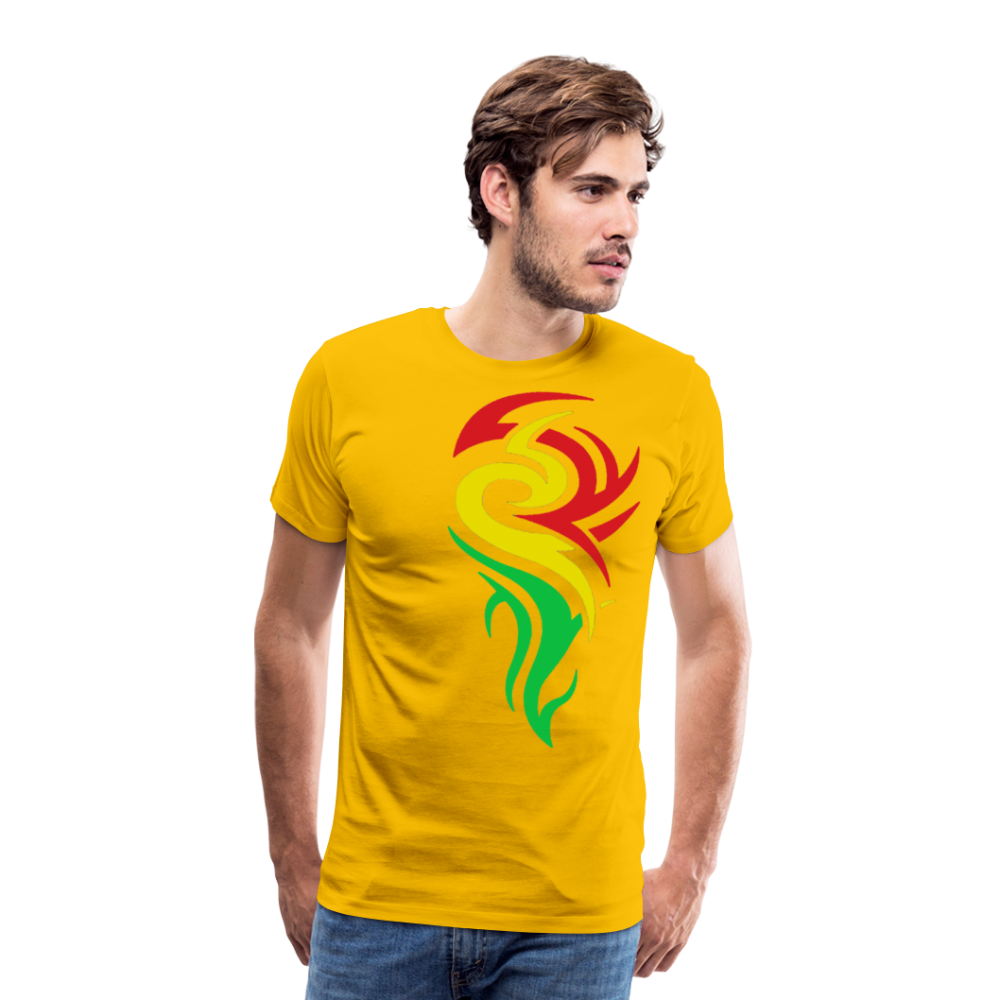 Men's Tribal Style T-Shirt - sun yellow