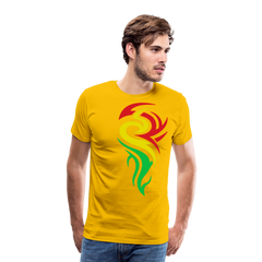 Men's Tribal Style T-Shirt - sun yellow