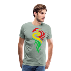 Men's Tribal Style T-Shirt - steel green
