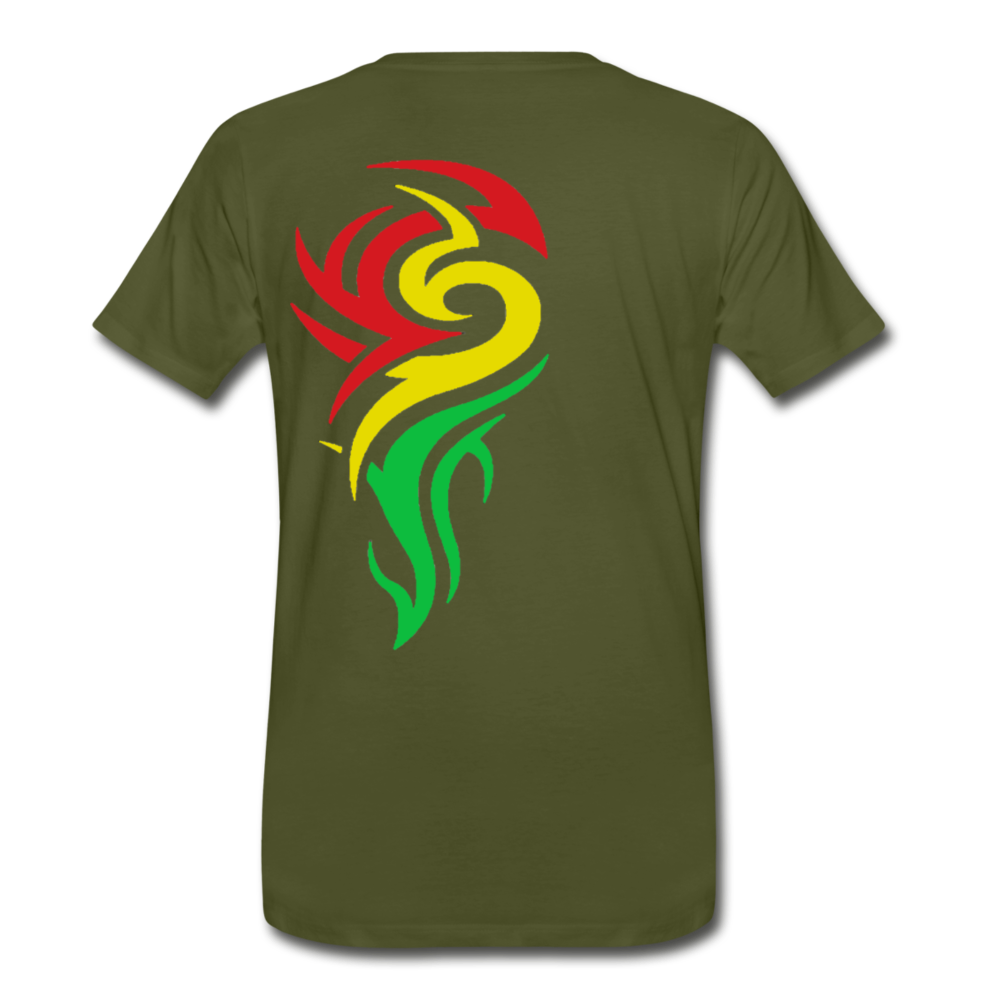 Men's Tribal Style T-Shirt - olive green