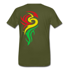 Men's Tribal Style T-Shirt - olive green