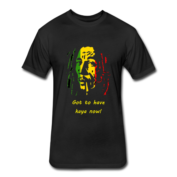 Bob Marley- KAYA  Fitted Cotton/Poly T-Shirt - black