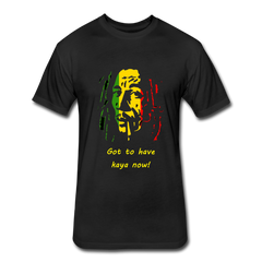 Bob Marley- KAYA  Fitted Cotton/Poly T-Shirt - black