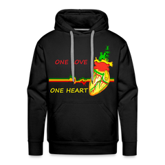 One Love One Heart Hoodie - black