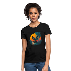 Sunset Pug Women's T-Shirt - black
