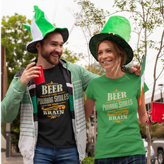 Pouring smiles beer t-shirt